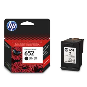 Obrazek HP 652 F6V25AE originální inkoustová kazeta, barva náplně černá, výtěžnost cartridge 360 stran