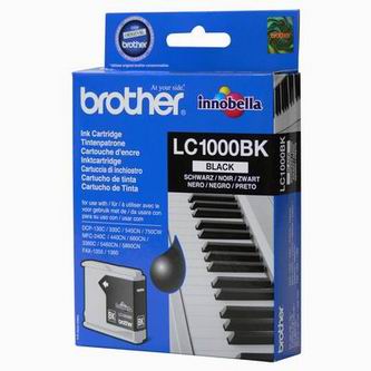 Obrazek Brother LC-1000 LC1000BK originální inkoustová kazeta, barva náplně černá, výtěžnost cartridge 500 stran
