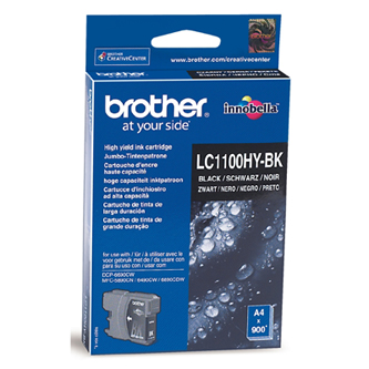 Obrazek Brother LC1100 HY LC1100HYBK originální inkoustová kazeta, barva náplně černá, výtěžnost cartridge 900 stran