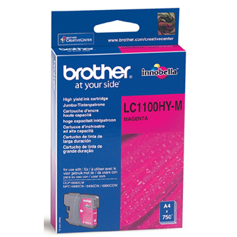 Obrazek Brother LC1100 HY LC1100HYM originální inkoustová kazeta, barva náplně purpurová, výtěžnost cartridge 750 stran