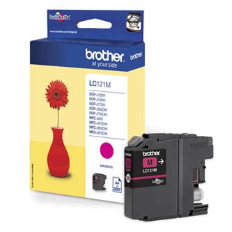 Obrazek Brother LC121 LC121M originální inkoustová kazeta, barva náplně purpurová, výtěžnost cartridge 300 stran