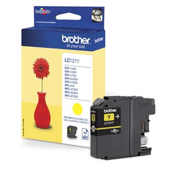 Obrazek Brother LC121 LC121Y originální inkoustová kazeta, barva náplně žlutá, výtěžnost cartridge 300 stran