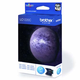 Obrazek Brother LC1220 LC1220C originální inkoustová kazeta, barva náplně azurová, výtěžnost cartridge 300 stran