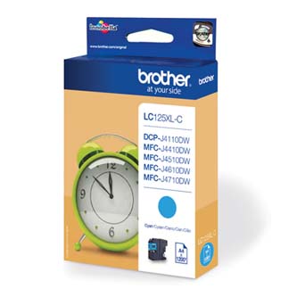 Obrazek Brother LC-125 XL LC125XLC originální inkoustová kazeta, barva náplně azurová, výtěžnost cartridge 1200 stran