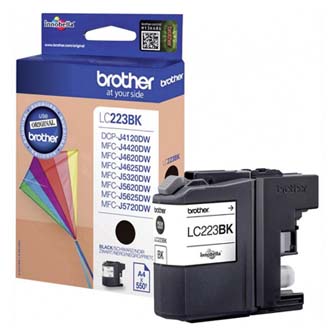 Obrazek Brother LC-223 LC223BK originální inkoustová kazeta, barva náplně černá, výtěžnost cartridge 600 stran