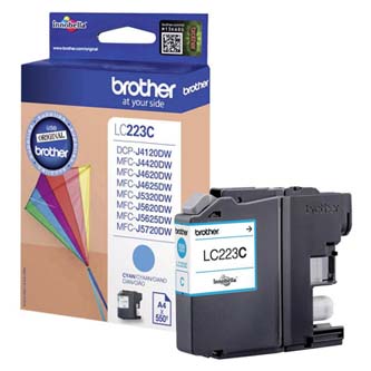 Obrazek Brother LC-223 LC223C originální inkoustová kazeta, barva náplně azurová, výtěžnost cartridge 600 stran