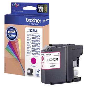 Obrazek Brother LC-223 LC223M originální inkoustová kazeta, barva náplně purpurová, výtěžnost cartridge 600 stran