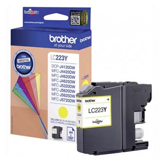 Obrazek Brother LC-223 LC223Y originální inkoustová kazeta, barva náplně žlutá, výtěžnost cartridge 600 stran