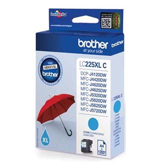 Obrazek Brother LC-225 XL LC225XLC originální inkoustová kazeta, barva náplně azurová, výtěžnost cartridge 1200 stran