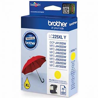 Obrazek Brother LC-225 XL LC225XLY originální inkoustová kazeta, barva náplně žlutá, výtěžnost cartridge 1200 stran