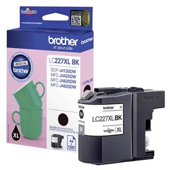 Obrazek Brother LC-227 XL LC227XLBK originální inkoustová kazeta, barva náplně černá, výtěžnost cartridge 1200 stran