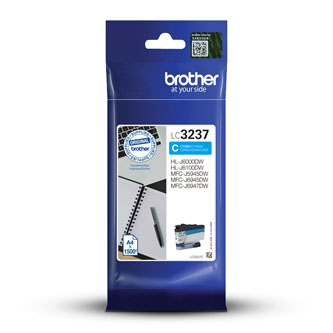 Obrazek Brother LC-3237 LC3237C originální inkoustová kazeta, barva náplně azurová, výtěžnost cartridge 1500 stran