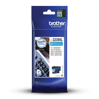 Obrazek Brother LC-3239 XL LC3239XLC originální inkoustová kazeta, barva náplně azurová, výtěžnost cartridge 5000 stran