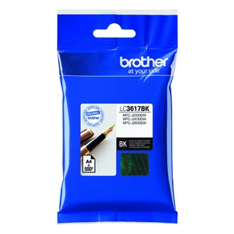 Obrazek Brother LC3617 LC3617BK originální inkoustová kazeta, barva náplně černá, výtěžnost cartridge 550 stran
