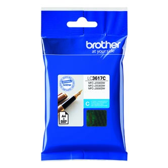 Obrazek Brother LC3617 LC3617C originální inkoustová kazeta, barva náplně azurová, výtěžnost cartridge 550 stran