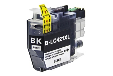 Obrazek Brother LC-421 LC421BK kompatibilní inkoustová kazeta, barva náplně černá, výtěžnost cartridge 600 stran