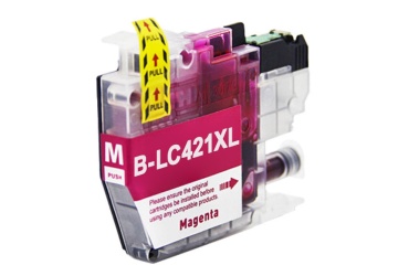 Obrazek Brother LC-421 XL LC421XLM kompatibilní inkoustová kazeta, barva náplně purpurová, výtěžnost cartridge 600 stran