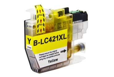 Obrazek Brother LC-421 XL LC421XLY kompatibilní inkoustová kazeta, barva náplně žlutá, výtěžnost cartridge 600 stran