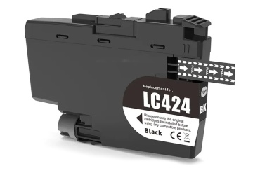 Obrazek Brother LC-424 LC424BK kompatibilní inkoustová kazeta, barva náplně černá, výtěžnost cartridge 750 stran