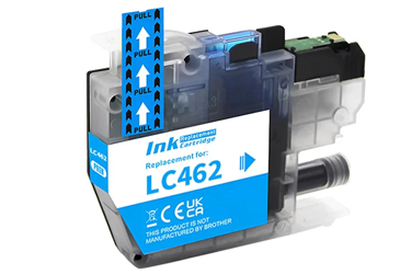 Obrazek Brother LC-462 LC462C kompatibilní inkoustová kazeta, barva náplně azurová, výtěžnost cartridge 1500 stran
