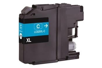 Obrazek Brother LC-525 XL LC525XLC kompatibilní inkoustová kazeta, barva náplně azurová, výtěžnost cartridge 1300 stran