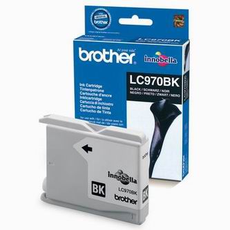 Obrazek Brother LC970 LC970BK originální inkoustová kazeta, barva náplně černá, výtěžnost cartridge 350 stran