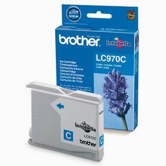Obrazek Brother LC970 LC970C originální inkoustová kazeta, barva náplně azurová, výtěžnost cartridge 300 stran