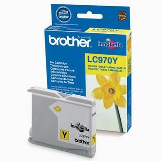 Obrazek Brother LC970 LC970Y originální inkoustová kazeta, barva náplně žlutá, výtěžnost cartridge 300 stran