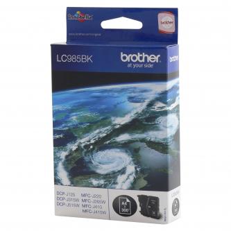 Obrazek Brother LC-985 LC985BK originální inkoustová kazeta, barva náplně černá, výtěžnost cartridge 300 stran