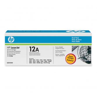Obrazek HP 12A Q2612AD originální tonerová kazeta, barva náplně dvojbalení černá, výtěžnost cartridge 4000 stran