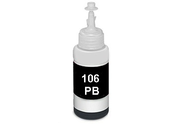 Obrazek Epson 106 T00R140 kompatibilní ink bottle, barva náplně černá foto, výtěžnost cartridge 1900 stran
