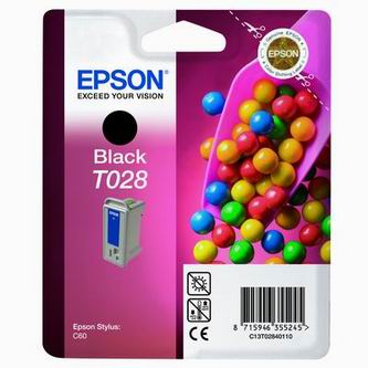 Obrazek Epson T028 C13T02840110 originální inkoustová kazeta, barva náplně černá, výtěžnost cartridge 600 stran