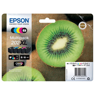Obrazek Epson 202XL C13T02G74010 originální inkoustová kazeta, barva náplně azurová, purpurová, žlutá, černá, photo černá
