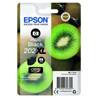 Obrazek Epson 202XL C13T02H14010 originální inkoustová kazeta, barva náplně černá foto