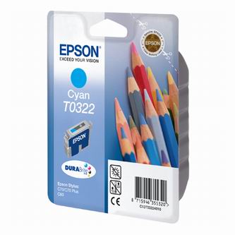 Obrazek Epson T032 C13T03224010 originální inkoustová kazeta, barva náplně azurová, výtěžnost cartridge 420 stran