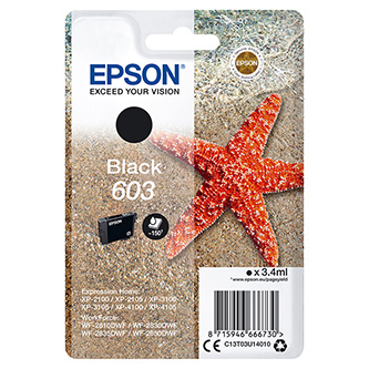 Obrazek Epson 603 C13T03U14010 originální inkoustová kazeta, barva náplně černá