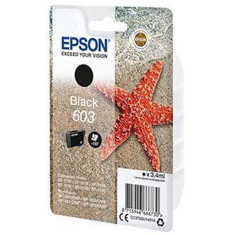 Obrazek Epson 603 C13T03U14020 originální inkoustová kazeta blistr, barva náplně černá
