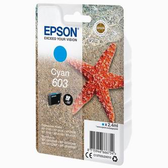Obrazek Epson 603 C13T03U24020 originální inkoustová kazeta blistr, barva náplně azurová