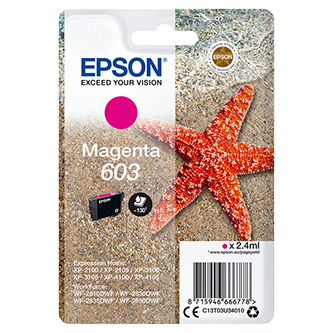 Obrazek Epson 603 C13T03U34010 originální inkoustová kazeta, barva náplně purpurová