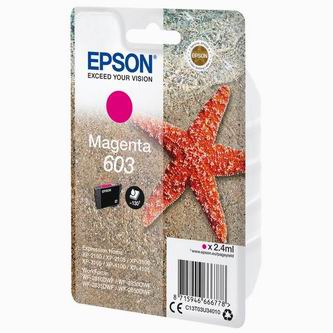 Obrazek Epson 603 C13T03U34020 originální inkoustová kazeta blistr, barva náplně purpurová