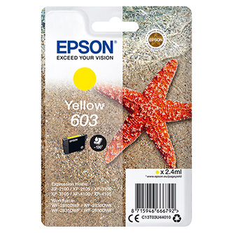 Obrazek Epson 603 C13T03U44010 originální inkoustová kazeta, barva náplně žlutá