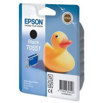Obrazek Epson T0551 C13T05514020 originální inkoustová kazeta blistr, barva náplně černá, výtěžnost cartridge 290 stran