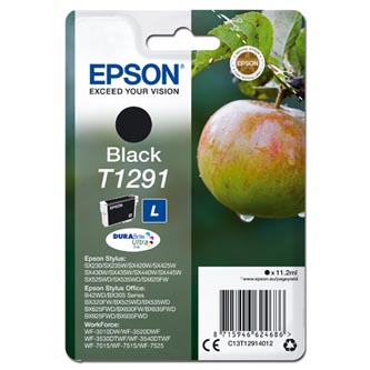 Obrazek Epson T1291 C13T12914012 originální inkoustová kazeta, barva náplně azurová/purpurová/žlutá/černá, výtěžnost cartridge 385 stran