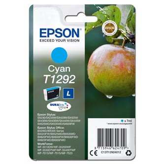 Obrazek Epson T1292 C13T12924012 originální inkoustová kazeta, barva náplně azurová/purpurová/žlutá/černá, výtěžnost cartridge 485 stran