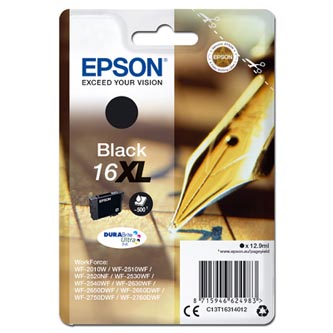 Obrazek Epson 16XL C13T16314012 originální inkoustová kazeta, barva náplně černá