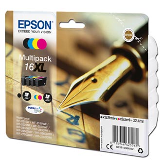 Obrazek Epson 16 XL C13T16364012 originální inkoustová kazeta, barva náplně azurová/purpurová/žlutá/černá