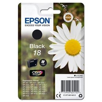 Obrazek Epson 18 C13T18014012 originální inkoustová kazeta, barva náplně černá