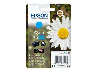 Obrazek Epson 18XL C13T18124022 originální inkoustová kazeta, barva náplně azurová