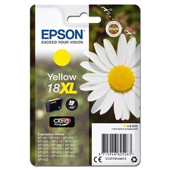 Obrazek Epson 18XL C13T18144012 originální inkoustová kazeta, barva náplně žlutá