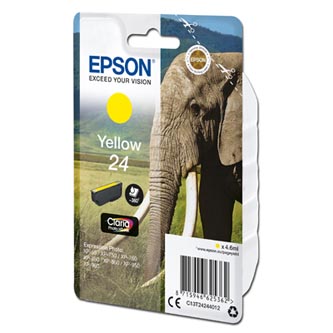 Obrazek Epson 24 C13T24244012 originální inkoustová kazeta, barva náplně žlutá